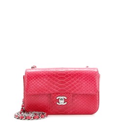 Classic Single Flap Bag Python Mini