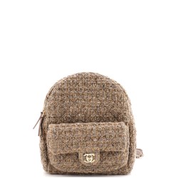 CC Pocket Backpack Quilted Tweed Mini