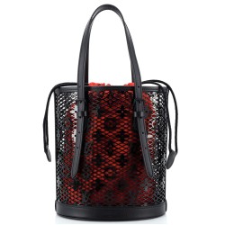 Bucket Bag Monogram Lace Leather PM