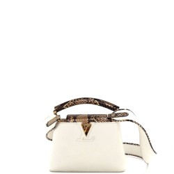 Capucines Bag Leather with Snakeskin Mini