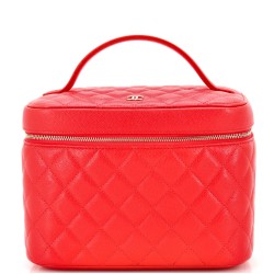 Classic Vanity Case Quilted Caviar Medium