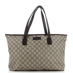 Plus Tote GG Coated Canvas with Leather Large