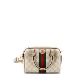 Ophidia Convertible Boston Bag GG Coated Canvas Mini