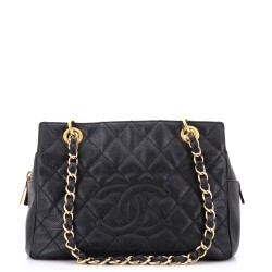 Petite Timeless Tote Quilted Caviar