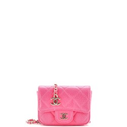 Classic Flap Chain Belt Bag Quilted Caviar Mini