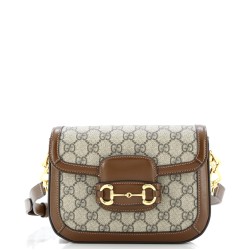 Horsebit 1955 Shoulder Bag GG Coated Canvas with Leather Mini