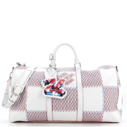 Keepall Bandouliere Bag Limited Edition Damier Spray Leather 50