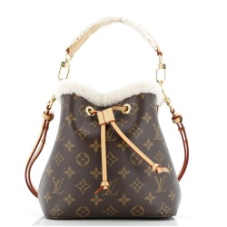 NeoNoe Handbag Monogram Canvas with Shearling BB