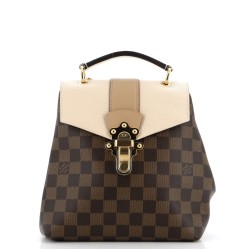 Clapton Backpack Damier and Leather
