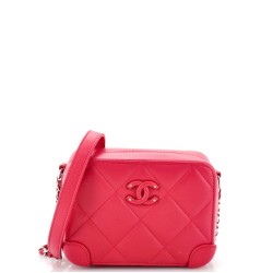 Covered CC Camera Bag Quilted Lambskin Mini