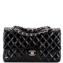 Classic Double Flap Bag Quilted Patent Medium
