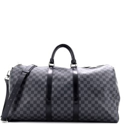 Keepall Bandouliere Bag Damier Graphite 55