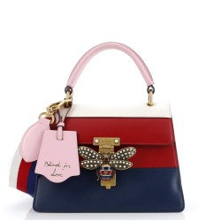 Queen Margaret Top Handle Bag Colorblock Leather Small