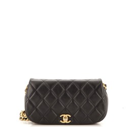 Coco Mail Clutch with Chain Quilted Calfskin
