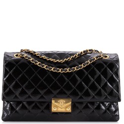 Envelope Lock 3 Bag Quilted Patent Goatskin Medium