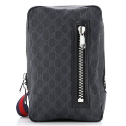 Soft Zip Sling Bag GG Coated Canvas Small