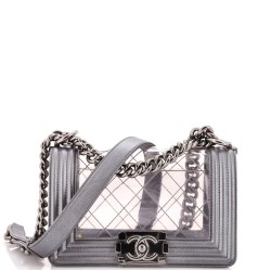 Boy Flap Bag Quilted PVC and Calfskin Small