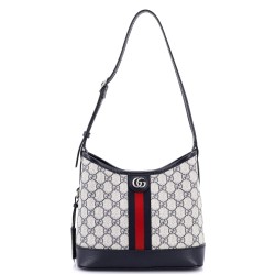Ophidia Open Bucket Bag GG Coated Canvas with Leather Small