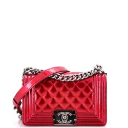 Boy Flap Bag Quilted Patent Small