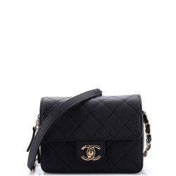 Like a Wallet Flap Bag Quilted Caviar Mini