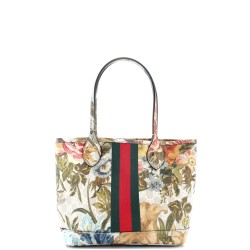 Ophidia Tote Water Flora GG Coated Canvas Medium