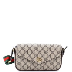 Ophidia Envelope Flap Shoulder Bag GG Coated Canvas Mini