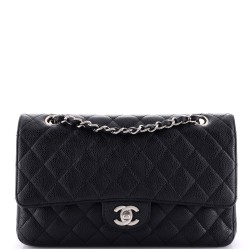 Classic Double Flap Bag Quilted Caviar Medium