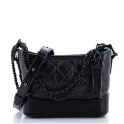 So Black Gabrielle Hobo Quilted Aged Calfskin Small