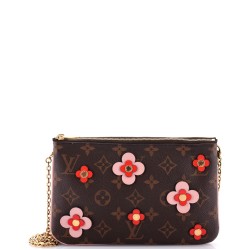 Double Zip Pochette Limited Edition Blooming Flowers Monogram Canvas