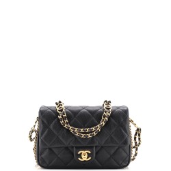 Coco You Chain Flap Bag Quilted Caviar Mini