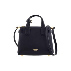 Burberry House Leather Shoulder Bag Black