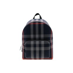 Burberry Cotton Backpack Dark Blue & Red