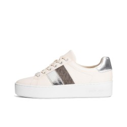 MICHAEL KORS Low-Top Skateboard Shoes Women's Beige Silver
