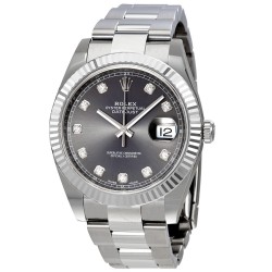 Datejust 41 Rhodium Diamond Dial Automatic Men's Watch 126334RDO