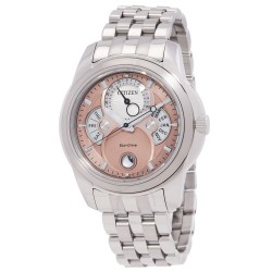 Calendrier Moon Phase Eco-Drive Salmon Dial Watch BU0080-52X