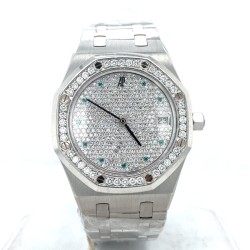Pre-owned Audemars Piguet Royal Oak Diamond Diamond Dial Men's Watch 14813PT.ZZ.0789PT.01
