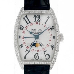 Cintree Curvex Automatic Moon Phase Diamond White Dial Ladies Watch 2852 MC L D AC BLA