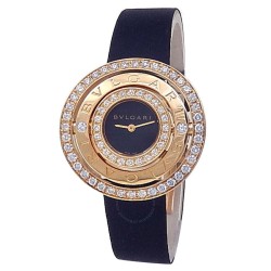 Pre-owned Bvlgari Astrale Quartz Diamond Black Dial Ladies Watch AE 36 G