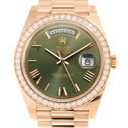 Day-Date Automatic Chronometer Diamond Green Dial Unisex Watch 228345GRP