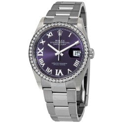 Datejust 36 Aubergine Diamond Dial Automatic Unisex Oyster Watch 126284AURDO