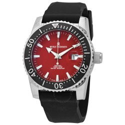 Pre-owned Revue Thommen Diver Red Dial Men's Watch 17030.2536