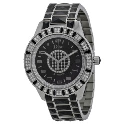 Christal Automatic Diamond Black Dial Ladies Watch CD115511M001