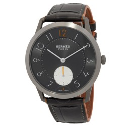 Slim D'Hermes Automatic Black Dial Men's Watch 047665WW00