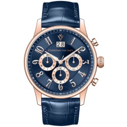 Heritage Chronograph Quartz Blue Dial Men's Watch CV3945