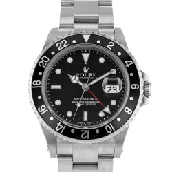 Pre-owned Rolex GMT-Master II Automatic Black Dial Men's Watch 16710 BKSO