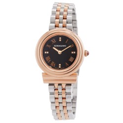 Gancini Quartz Black Dial Ladies Watch SFMV01824