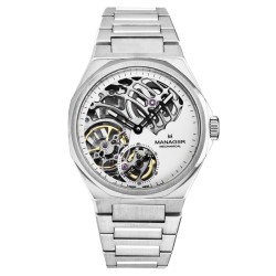 Revolution Hand Wind White Dial Men's Watch MAN-RM-04-SM