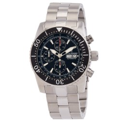 Pre-owned Revue Thommen Diver Chronograph Tachymeter Black Dial Men's Watch 17030.6134