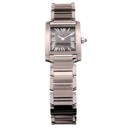 Pre-owned Cartier Tank Francaise Quartz Black Dial Men's Watch W51026Q3