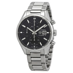 Pre-owned Tag Heuer Carrera Chronograph Automatic Black Dial Men's Watch CBK2110.BA0715